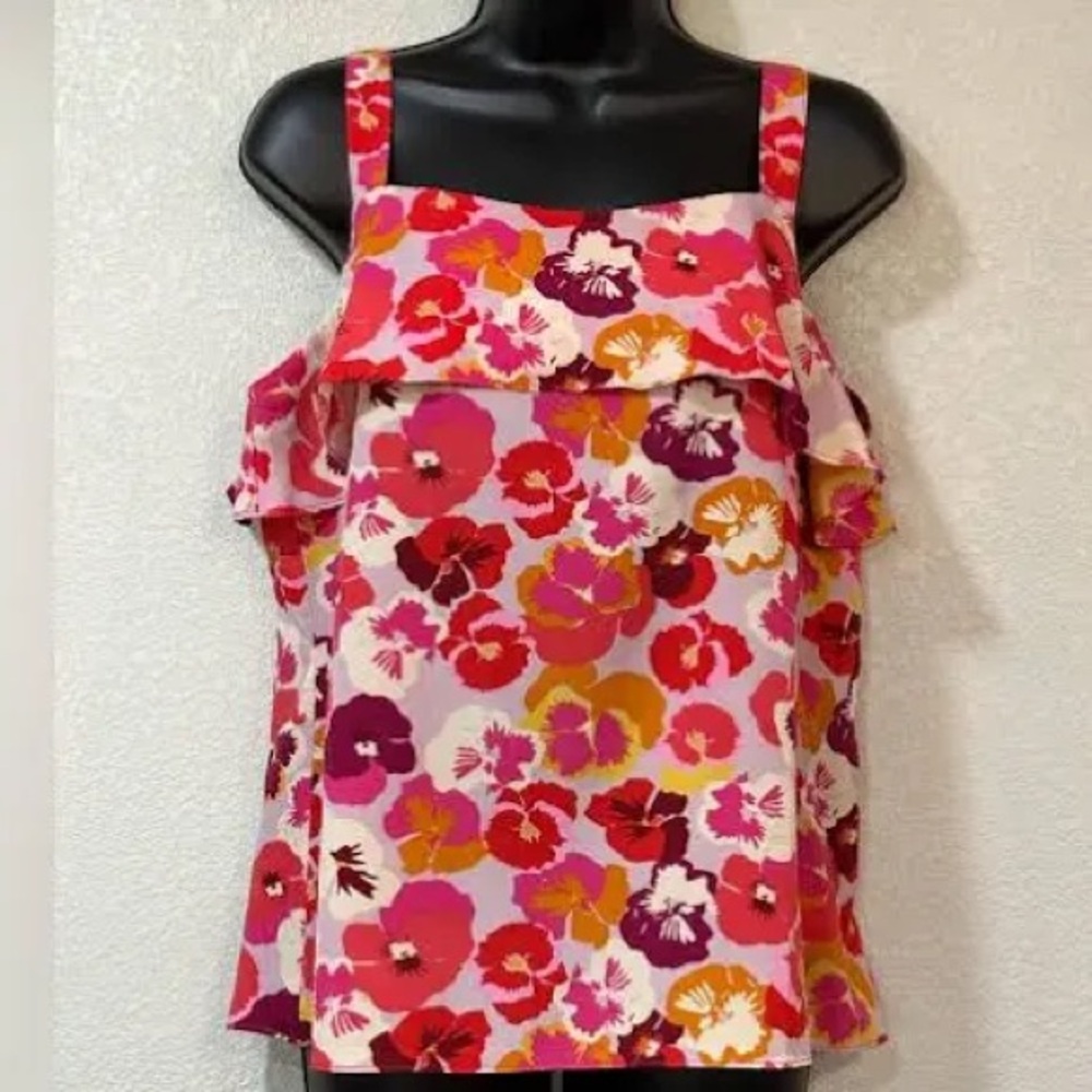 CAbi Pink Floral Women's Blouse